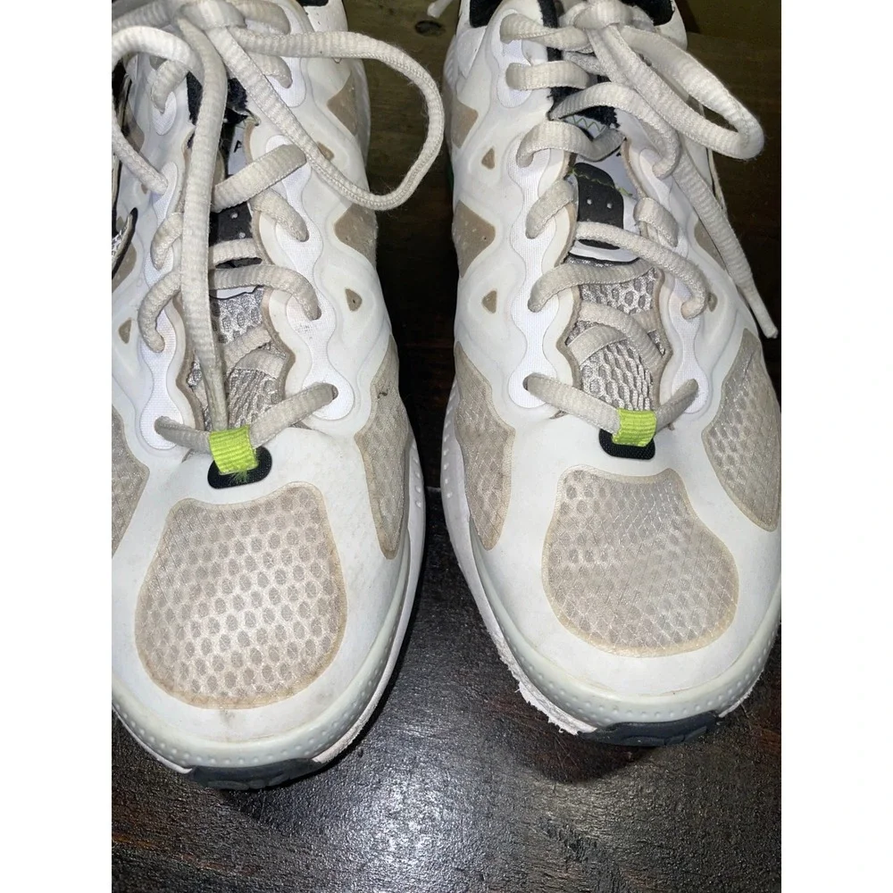 Nike Air Max Genome White Grey Volt Green Sneakers Running Shoes Sz‎ 7Y